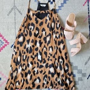 Peach Love Leopard Print Dress
